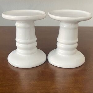 Elegant White Candle Holders